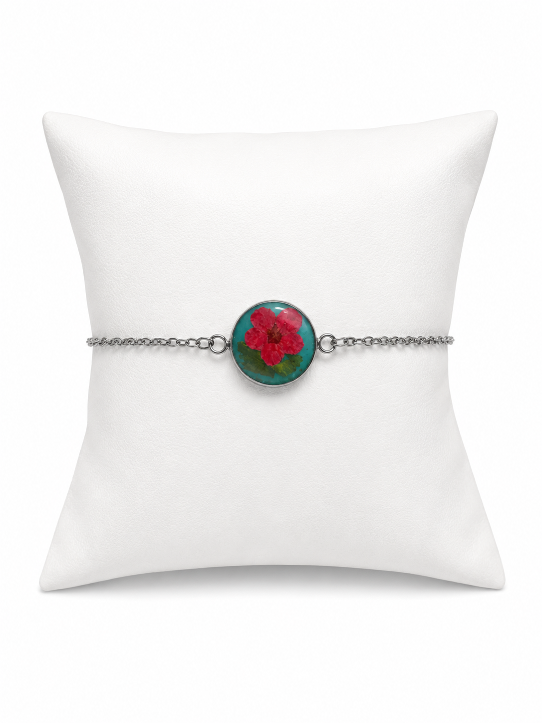 BRACCIALE ARTIGIANALE FIORE ROSSO