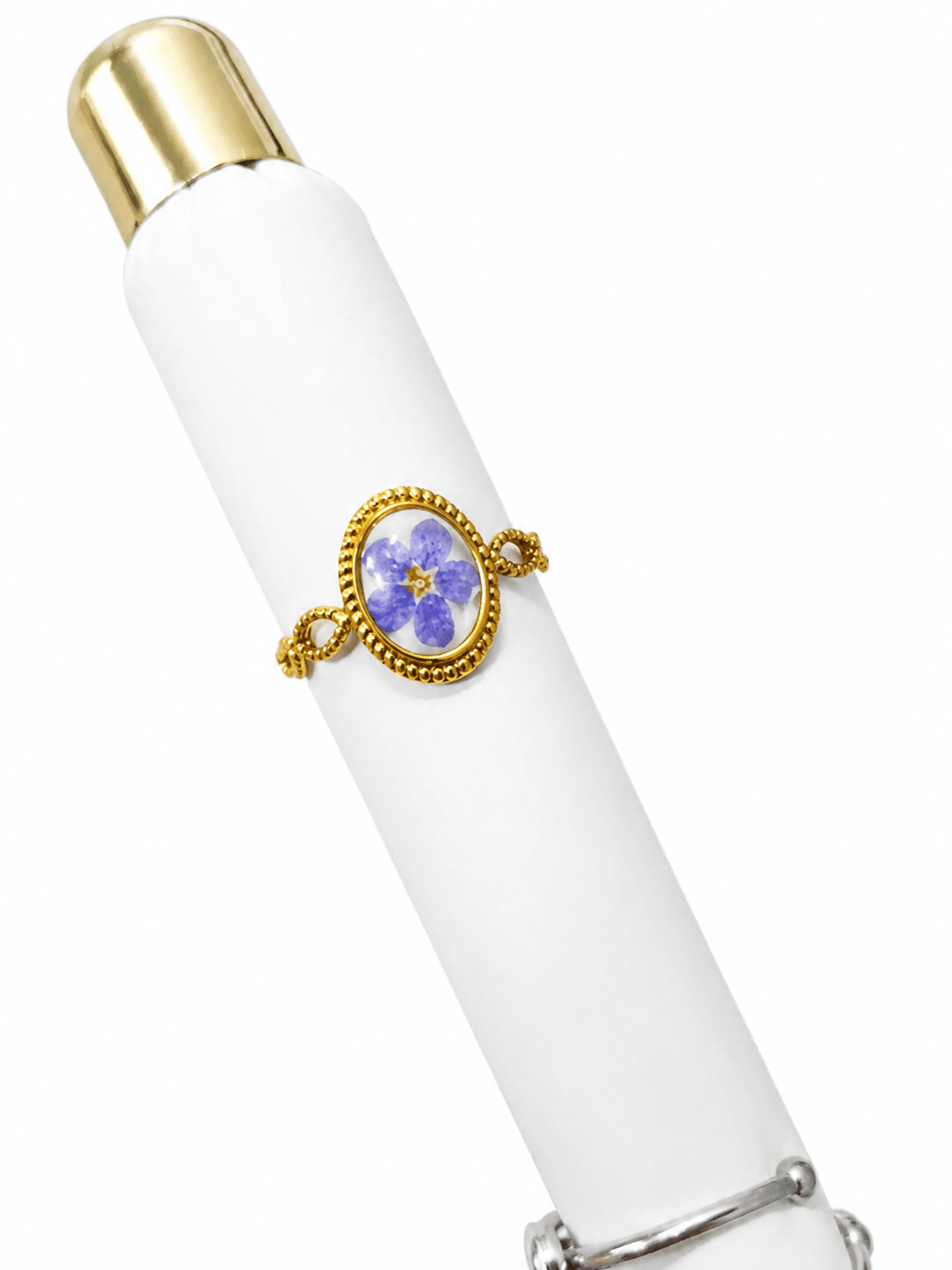 ANELLO REALIZZATO A MANO CON FIORE NON TI SCORDAR DI ME - ANIMO
