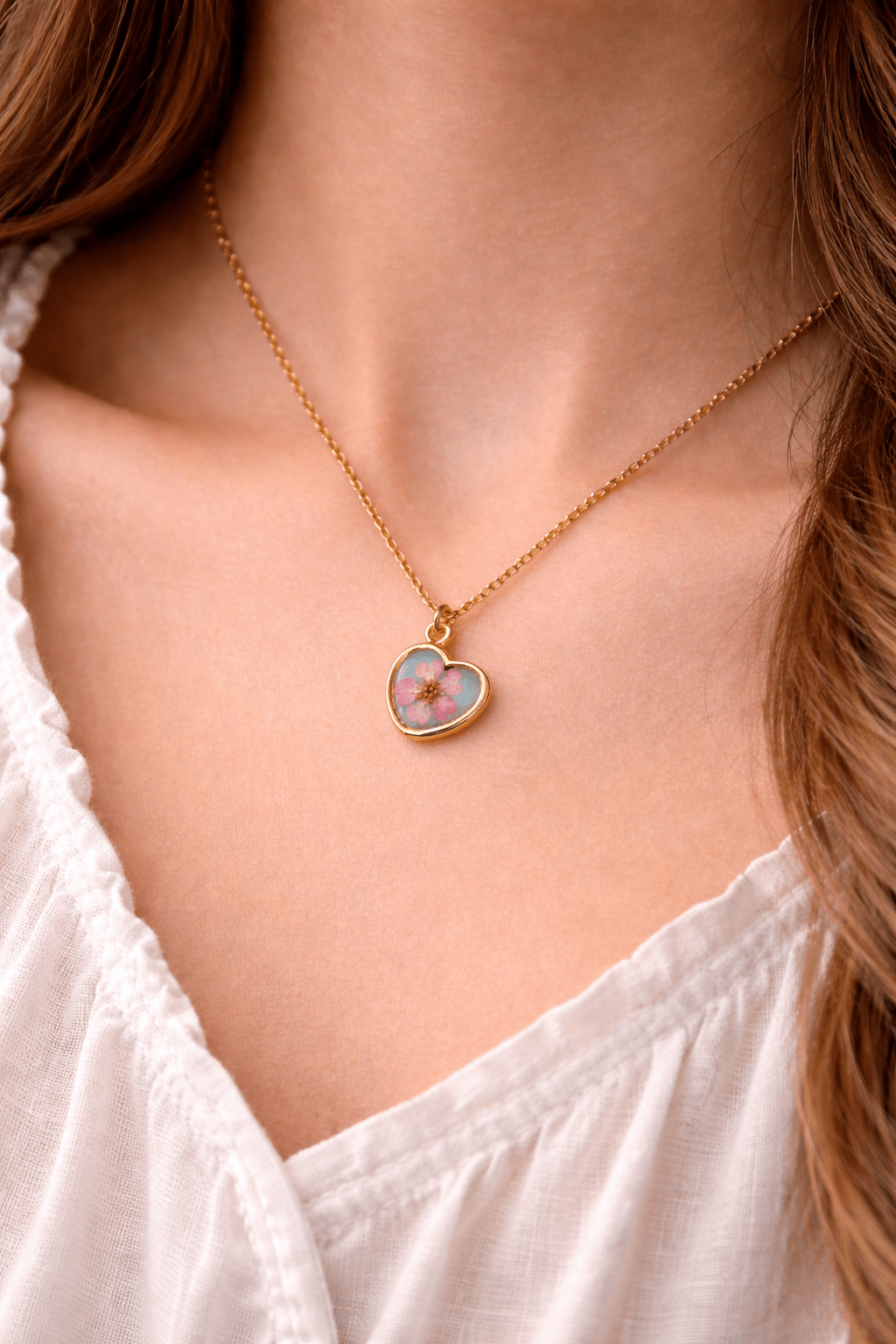 COLLANA CUORE FIORITO - ANIMO
