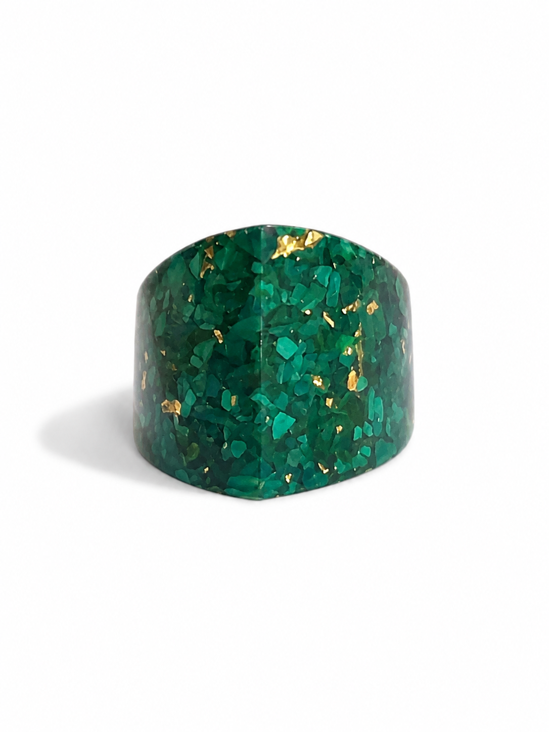 ANELLO PIRAMIDE MALACHITE
