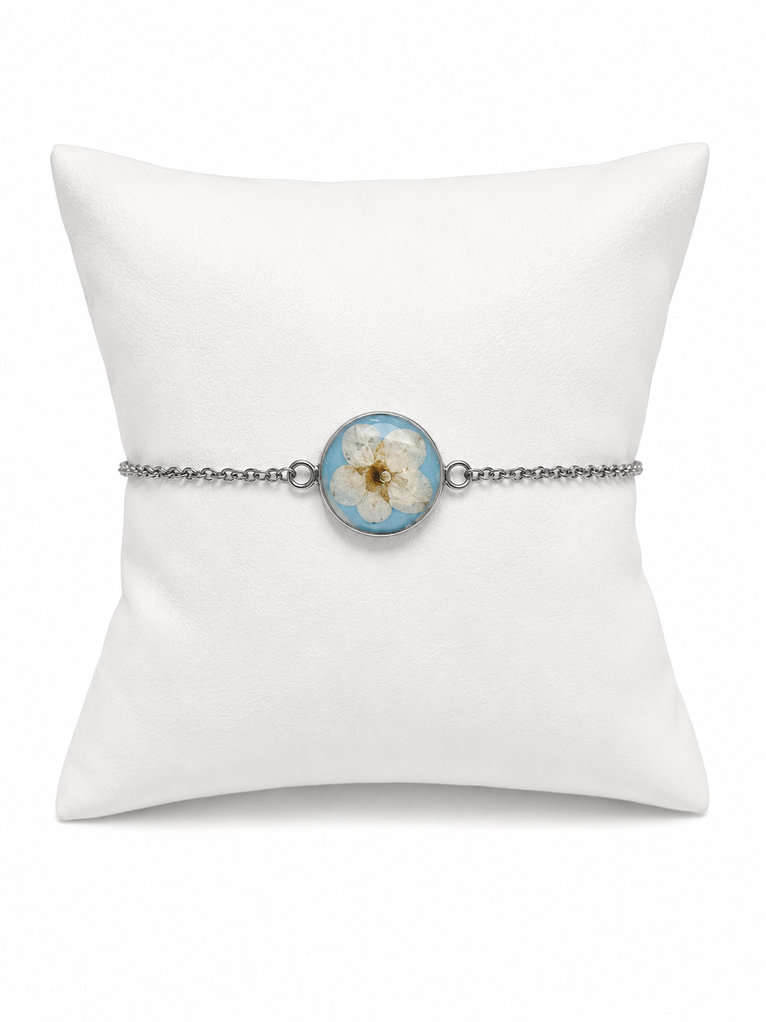 BRACCIALE ARTIGIANALE FIORE BIANCO