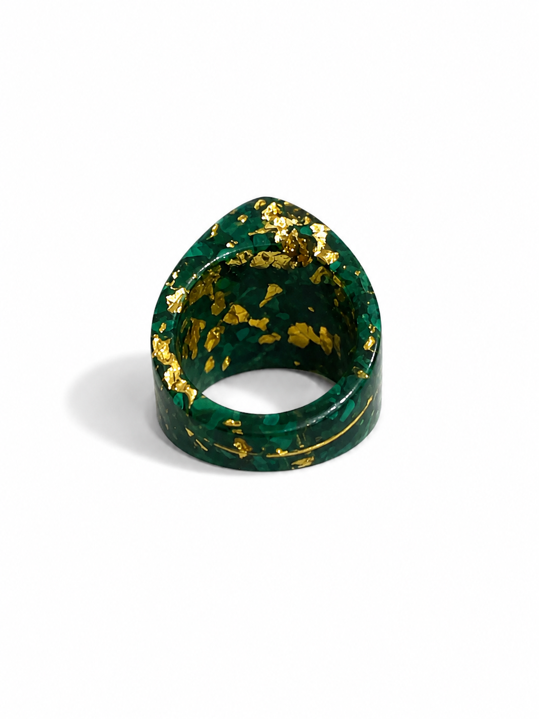 ANELLO PIRAMIDE MALACHITE