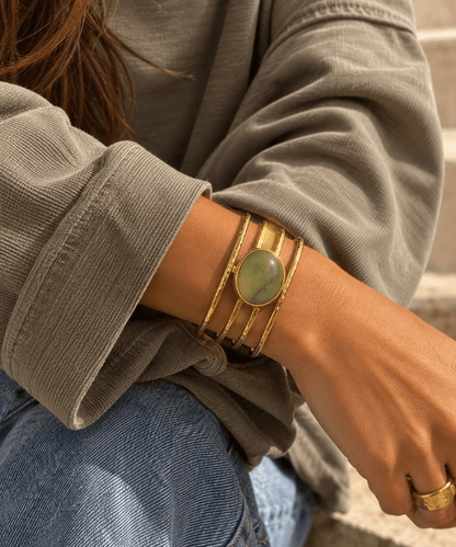 Bracciale FLUX Rigido con Prehnite - ANIMO