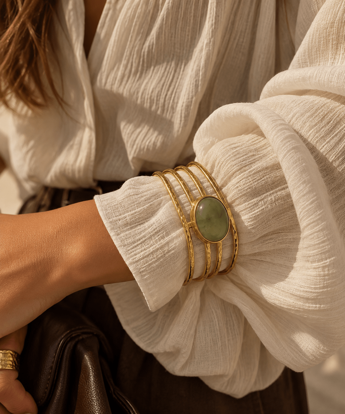Bracciale FLUX Rigido con Prehnite - ANIMO
