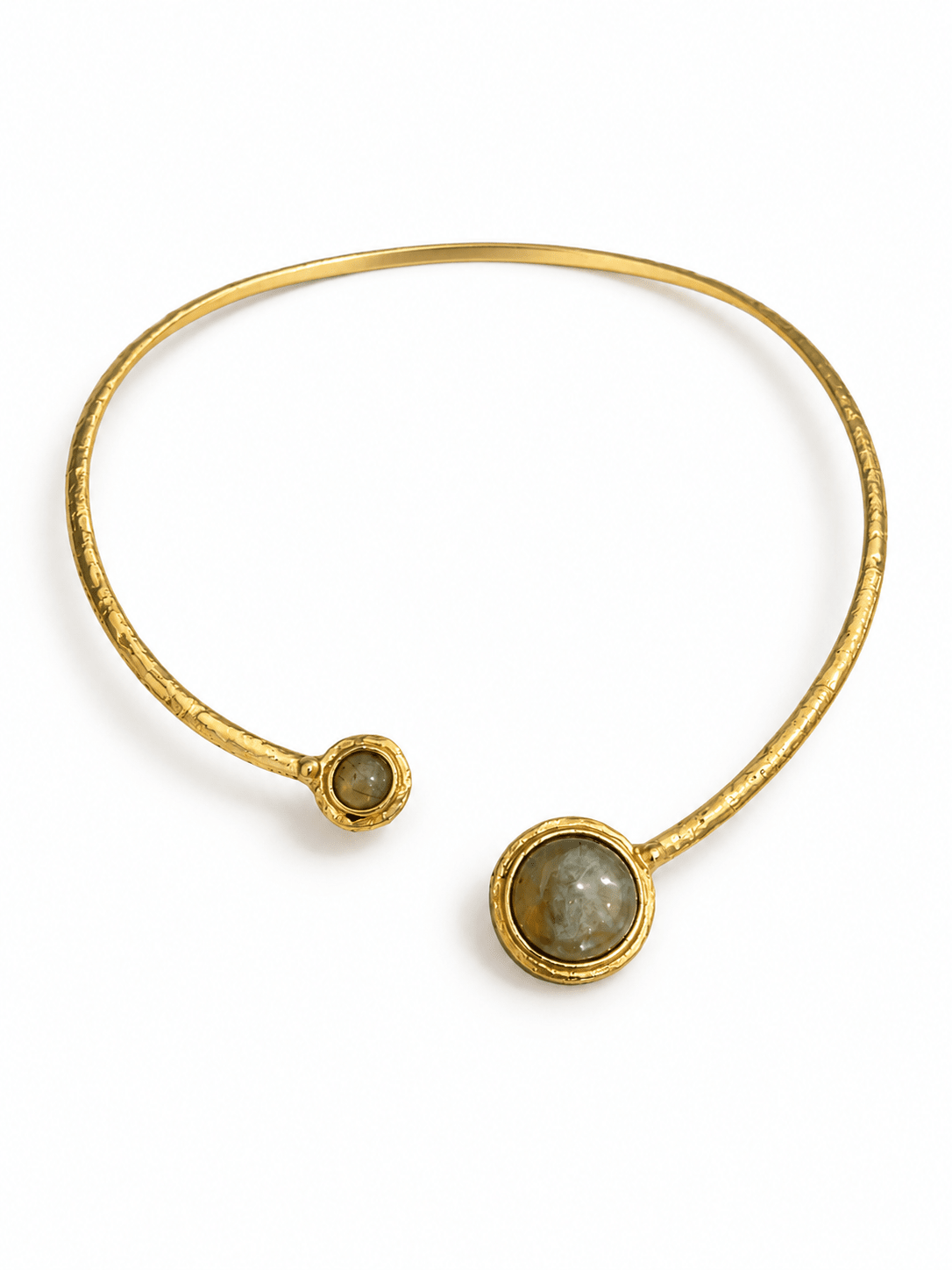 Choker KORA in prehnite e ottone dorato - ANIMO