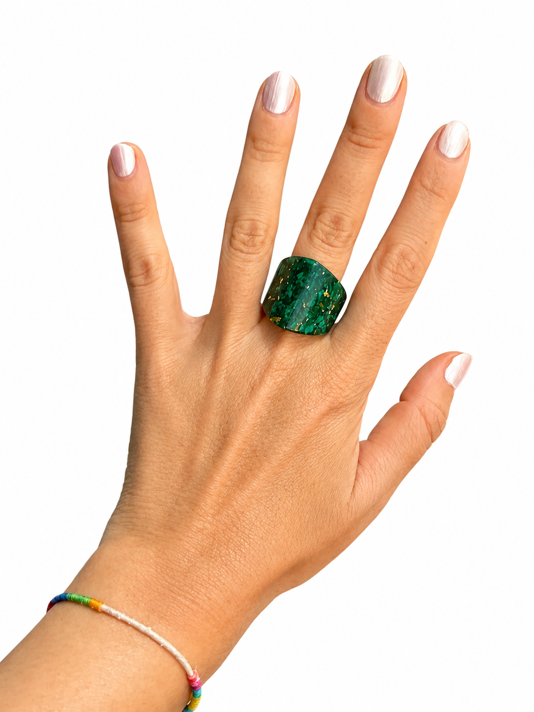 ANELLO PIRAMIDE MALACHITE