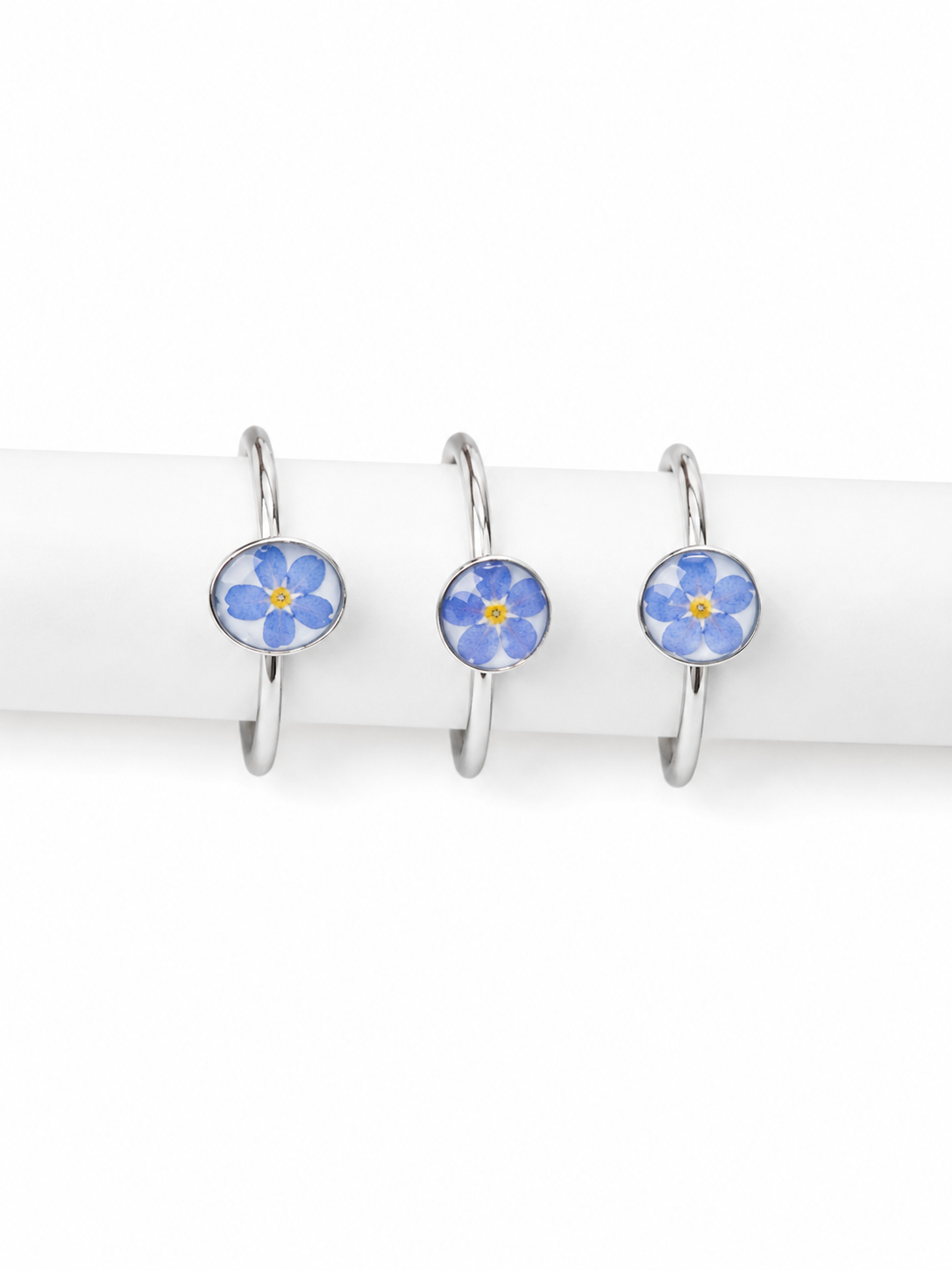 Anello Regolabile Artigianale con Fiore Vero Essiccato