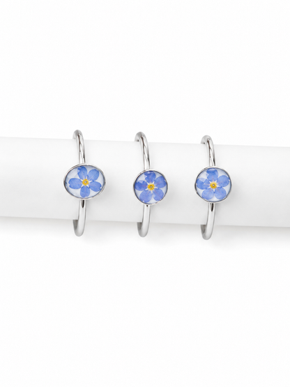 Anello Regolabile Artigianale con Fiore Vero Essiccato