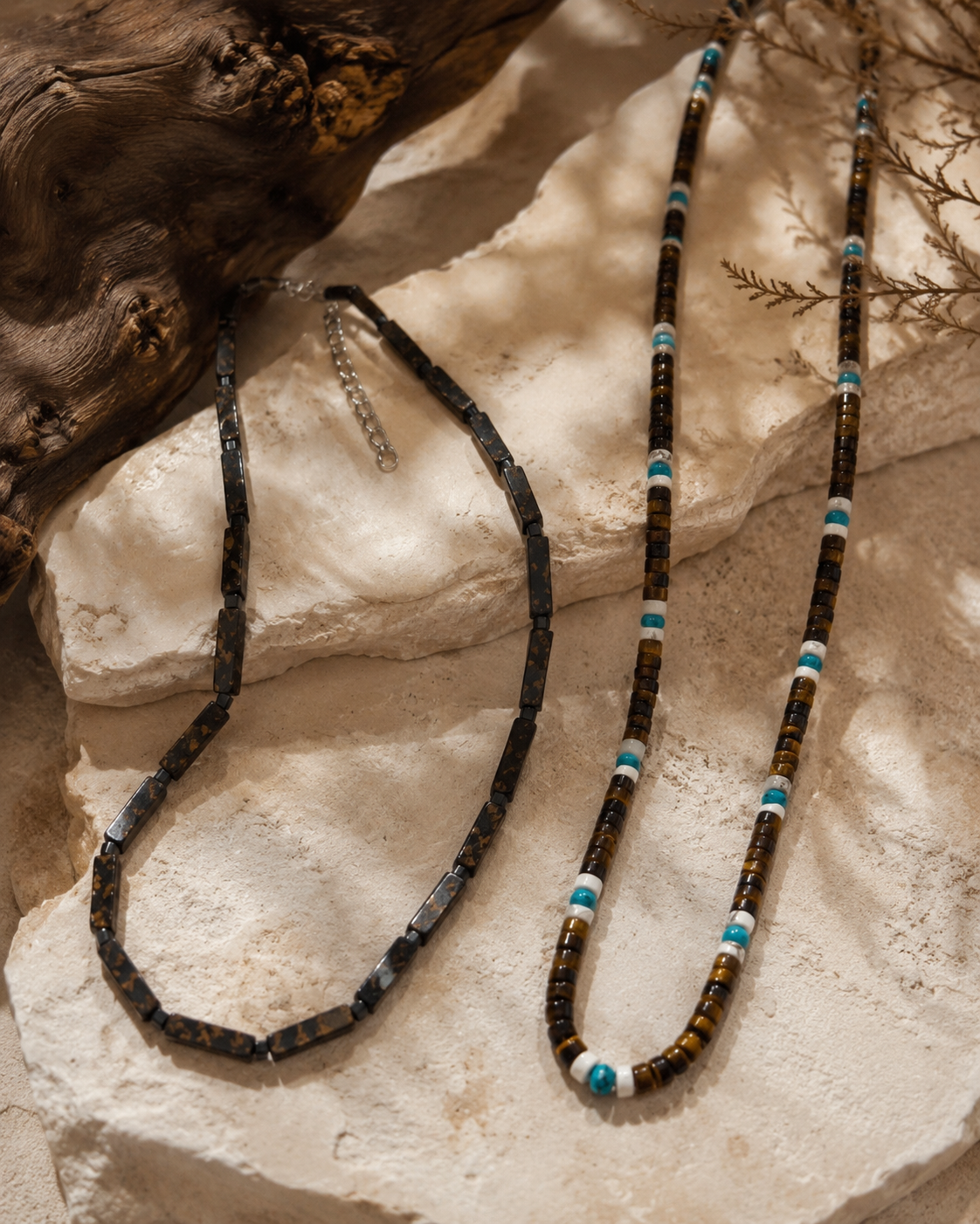Collana artigianale in Agata Muschiata