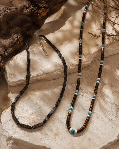Collana artigianale in Agata Muschiata
