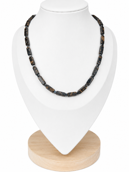 Collana artigianale in Agata Muschiata