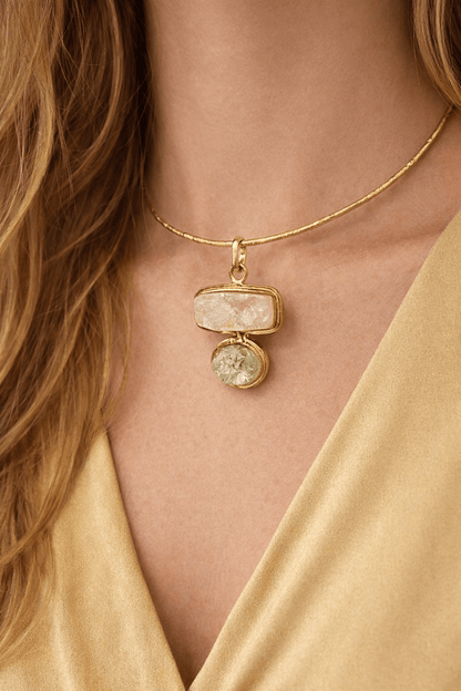 CHOKER AMETISTA E QUARZO - ANIMO