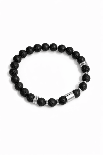 BRACCIALE PIETRA LAVICA - ANIMO