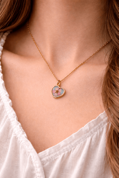 COLLANA CUORE FIORITO - ANIMO