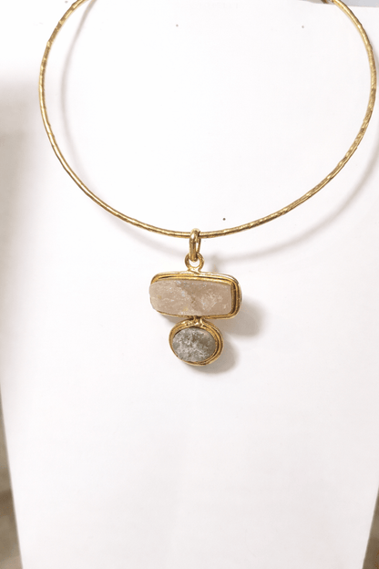 CHOKER AMETISTA E QUARZO - ANIMO